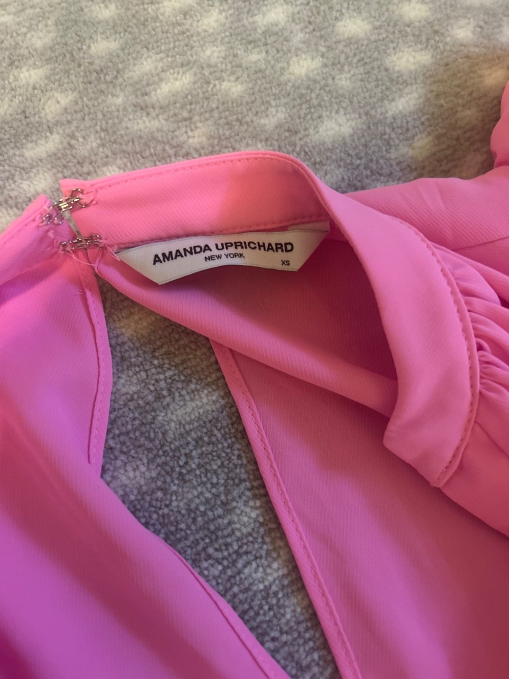 HOT PINK CUTE XS AMANDA UPRICHARD ROMPER DRESS - Picture 3 of 4